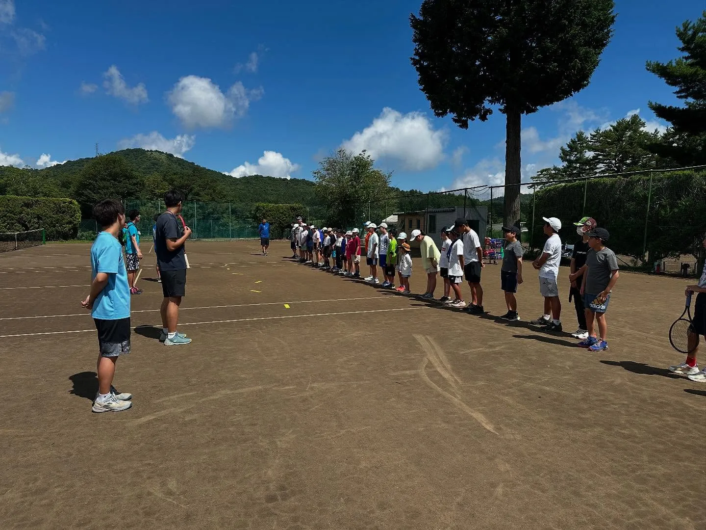 午後の練習スタートしてまーす🎾